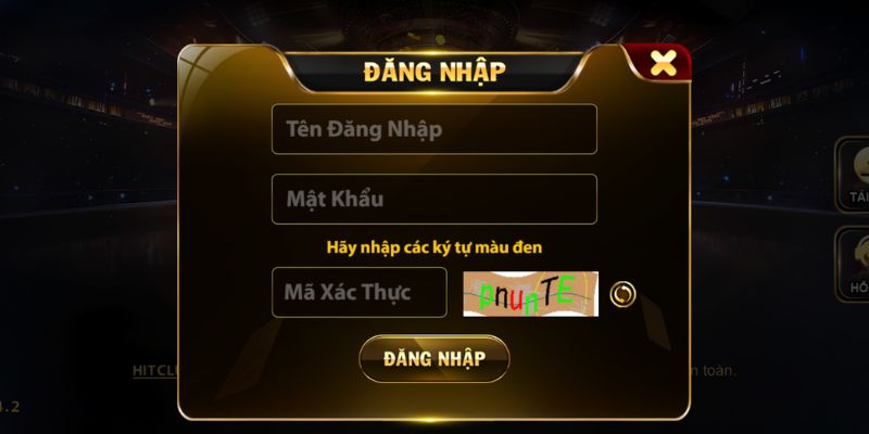 Hình ảnh Hitclub giao diện đăng nhập